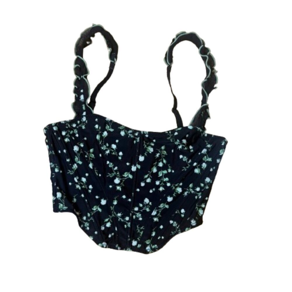 New URBAN OUTFITTERS Out From Under Floral Corset Top Size Small NWT